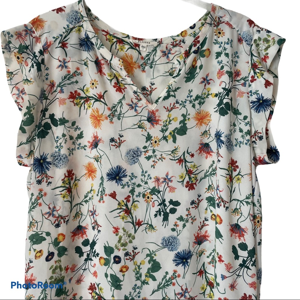 Anthropologie Pleione Floral Tunic Sleeveless Top - Picture 2 of 7